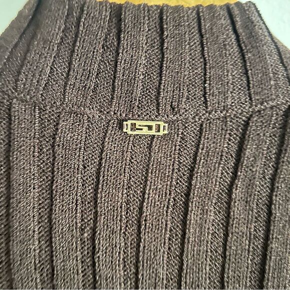 St. John Collection Brown Ribbed Zip-Front Sweater Jacket Size P (Small petite) - Picture 6 of 7